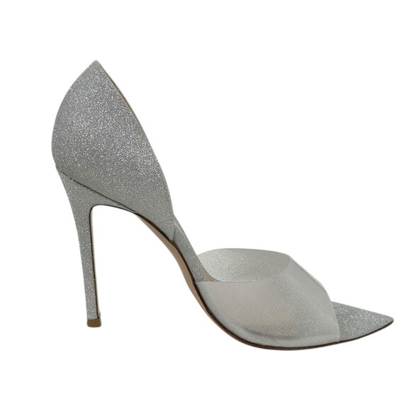 Gianvito Rossi Bree Glass Glitter Silver Pumps - Picture 3 of 11